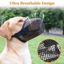 Pet Dog Muzzle Anti-lick Anti-Biting Chewing Bark Licking Mouth Cover Mesh Mask