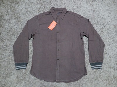 Jack Threads Grey Long Sleeve Button-up Shirt w/ Elastic Cuffs Men's sz L