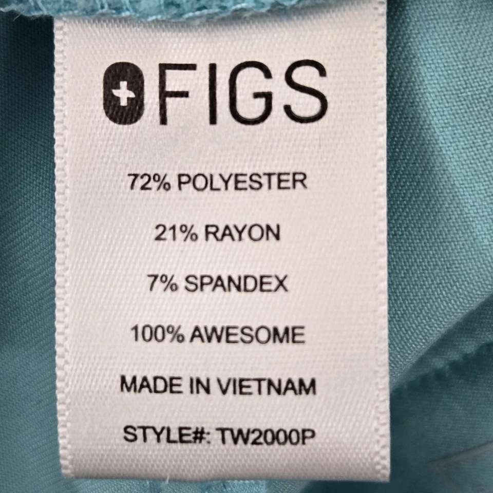 FIGS Women Scrub Pants XXS/P Light Blue Jogger TW2000P Yola Skinny 27" Inseam - Image 3 of 4