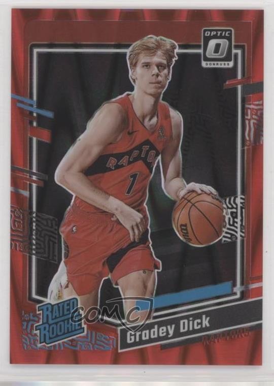 2023 Panini Donruss Optic Rated Rookie Red Seismic Prizm 41/130 Gradey Dick 13p4
