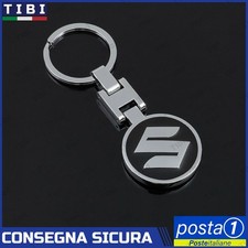 Portachiavi auto moto Suzuki metallo nero elegante regalo accessorio moderno