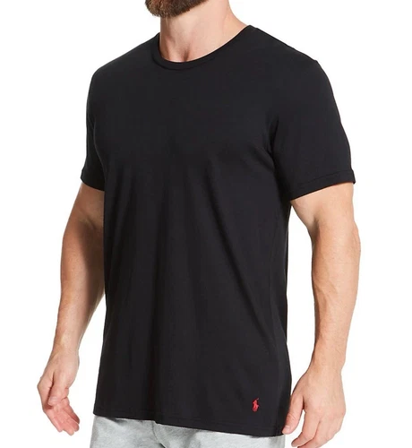 Polo Ralph Lauren P051RX Supreme Comfort manches courtes équipage noir taille L rouge poney