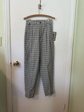 Vintage 90s Memphis pleated pants size 9-10 NWT 100 cotton
