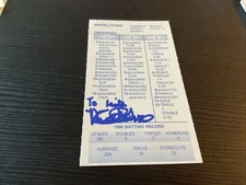 STRAT-O-MATIC Card Signed Marvell Wynne 1990 Cubs