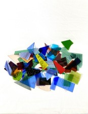Mixed Lot Stained Glass Pieces Different Shapes Colors And Sizes 2 Lbs 1  -4  