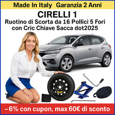 ✅CIRELLI 1 Ersatzrad 16 Zoll 5 Löcher Mit Wagenheber Tasche dot2025