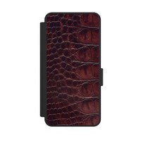 KlapphüLle FüR Samsung Galaxy S25 Edge Animalprint Krokodil Leder