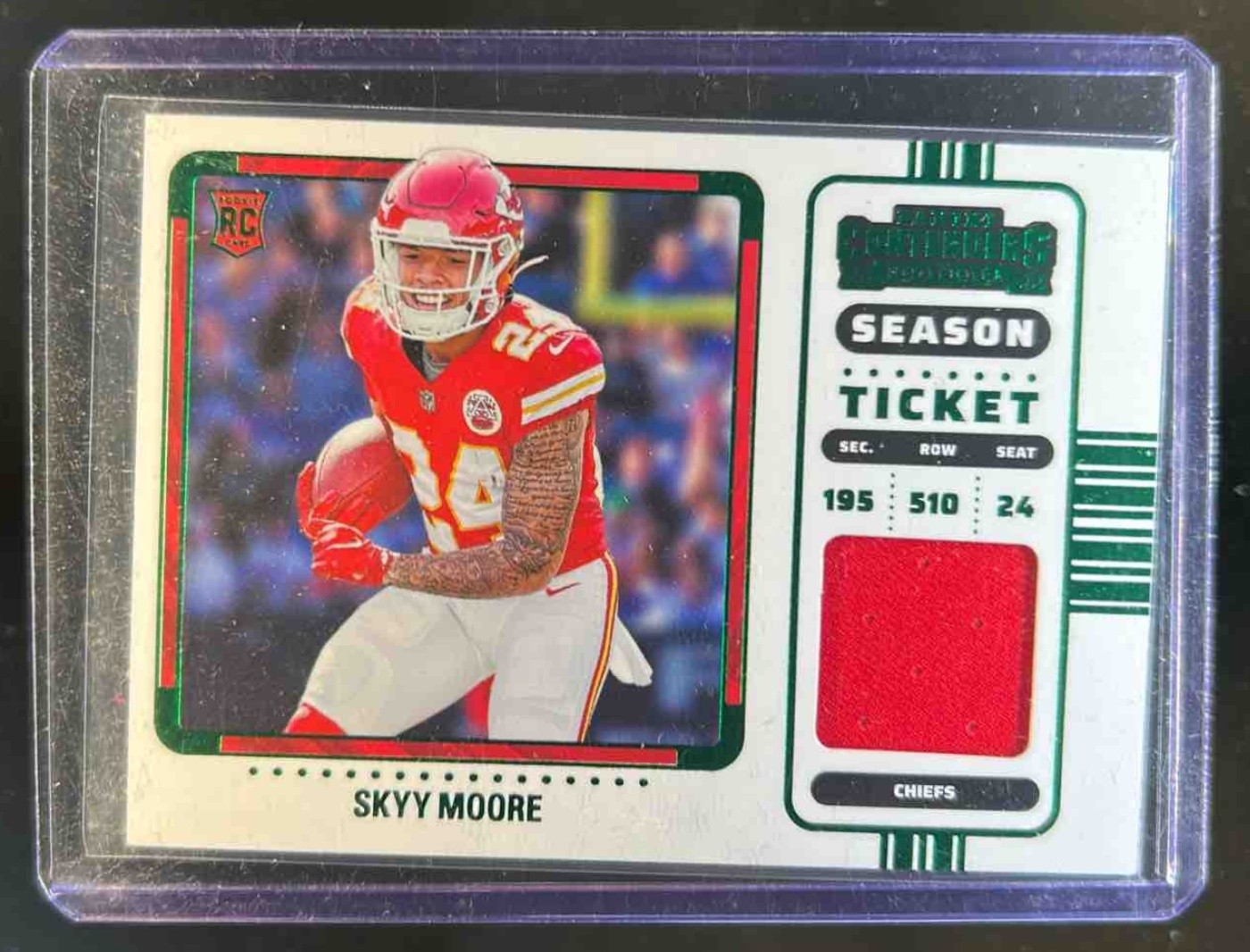 Skyy Moore Panini Contenders Rookie Ticket Swatches #SMO Variation