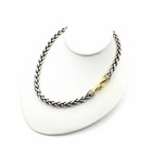 David Yurman Sterling 18k Yellow Gold Diamond Pave Wheat Necklace #S5609-2 — photo 3