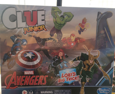 Hasbro Gaming Clue Junior MARVEL AVENGERS Board Game Loki's Big Trick SEALED!