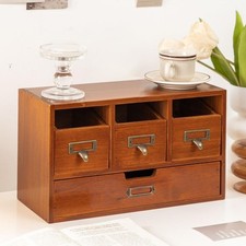 Desk Organizer Drawer Tabletop Storage Drawers for Letters Makeup Stationary