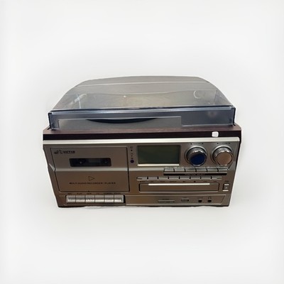Victor Cosmopolitan 8-in-1 Turntable  Music Center w/ 3-Speed  Turntable & Radio