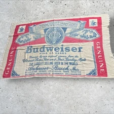 Budwiser The King of Beers Vintage Flag Banner Man Cave Beer Flag Busch Brewing