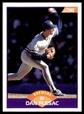 1989 Score Dan Plesac Milwaukee Brewers #320