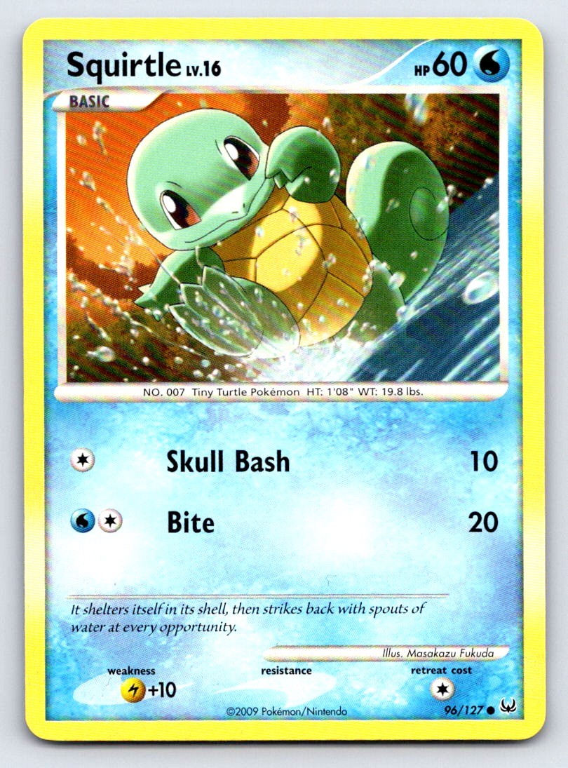 Squirtle 96/127 Common Platinum Pokemon Lightly Played
