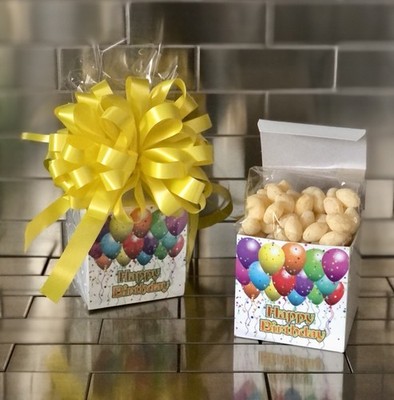 Birthday Gift Box With 1/2 Pound Of Lemon Drop Candies Wrapped With Bow