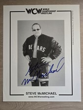 Signed Steve Mcmichael WCW Paper Promo