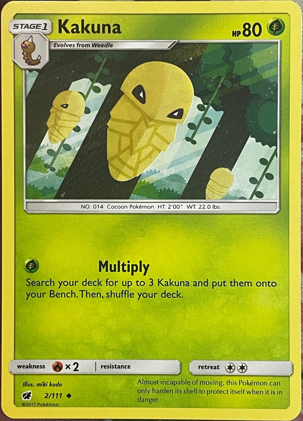 Kakuna - 2/111 - Crimson Invasion Pokemon 2017
