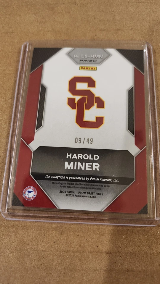 2024 Prizm Draft Picks HAROLD MINER Legacy Orange Pulsar AUTO #/49 USC 🔥 - Image 2 of 3