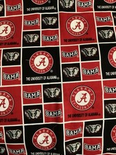 University of Alabama Crimson Tide Cotton Fabric Geometric Pattern 1-1/2 Yards
