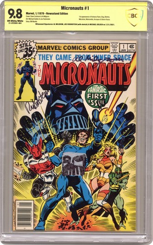 Micronauts #1 CBCS 9.8 Newsstand Witnessed Sig Milgrom/Rubinstein/Golden 1979