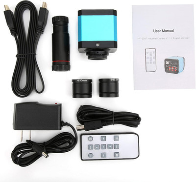 37MP 1080P 60FPS USB Microscope Camera with Conversion Adapter, 100-240V Video I
