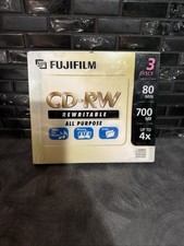 FUJIFILM CD-R 3 Pack 80 Min 700 Mb Compact Disc Recordables NEW SEALED 191