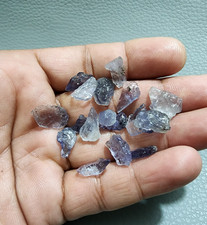 Beautiful Fine Blue Iolite Raw 18 Pcs Lot Size 14-15 MM Crystal Loose Gemstone
