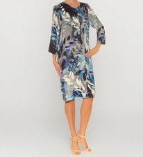 Karen Kane | Botanical Print Zip-Front Shift Dress Sz L