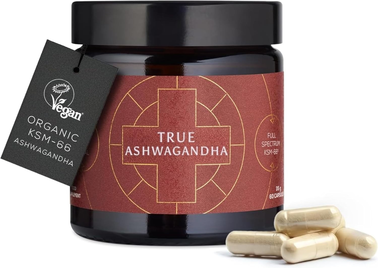 Ancient + Brave Organic Ashwagandha Capsules | 600mg -60 Capsules BB 09/27