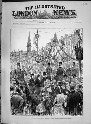 Alter 1890 Queen Waddesdon Manor Bucks Blumenstrauß Aylesbury Markt viktorianisch