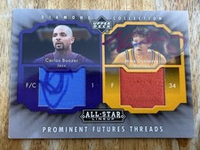 2004 Upper Deck Carlos Boozer Mike Dunleavy Jr. Dual Signed Jersey Card