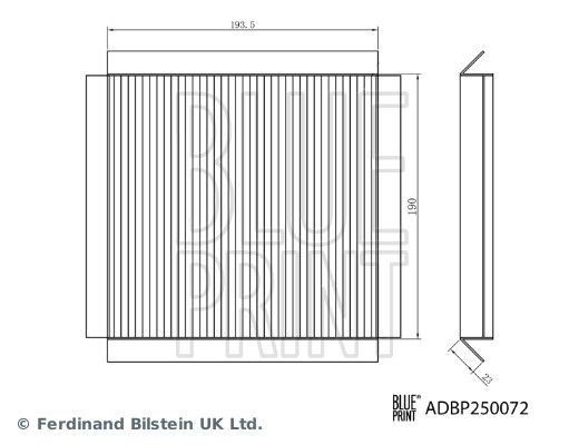ADL ADBP250072 FILTER CABIN AIR
