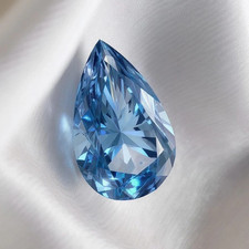 6 CT Natural Blue Pear Cut Diamond D Grade VVS1 Loose Diamond Stone For Her