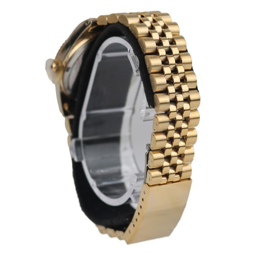 Swanson Japan Watch Men's | White Dial & Green Numerals | Day & Date |Gold Color - Picture 5 of 7