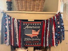 Patriotic American Banner, made with pride,..celebrate America's Birthday 