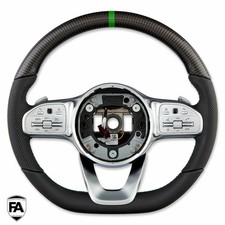 Mercedes Sportlenkrad Carbon Naht neongr&uuml;n A W177 CLA X118 GLC W253 C W205