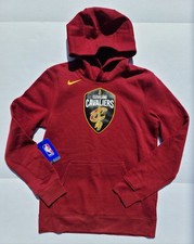 NwT Cleveland Cavaliers Nike Hoodie Youth Lg 14/16 Maroon Sweatshirt Warm Up NBA