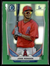 2014 Bowman Chrome Green Jose Rondon 63/75 Los Angeles Angels #BCAP-JR