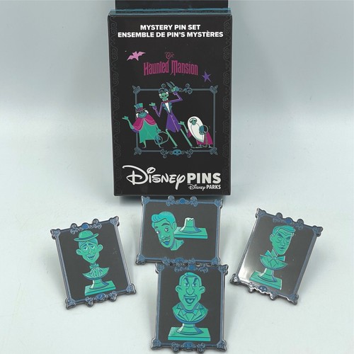 Disney Parks Pin • 4 x Haunted Mansion Statue Heads • Mystrey Pin Set Badges New