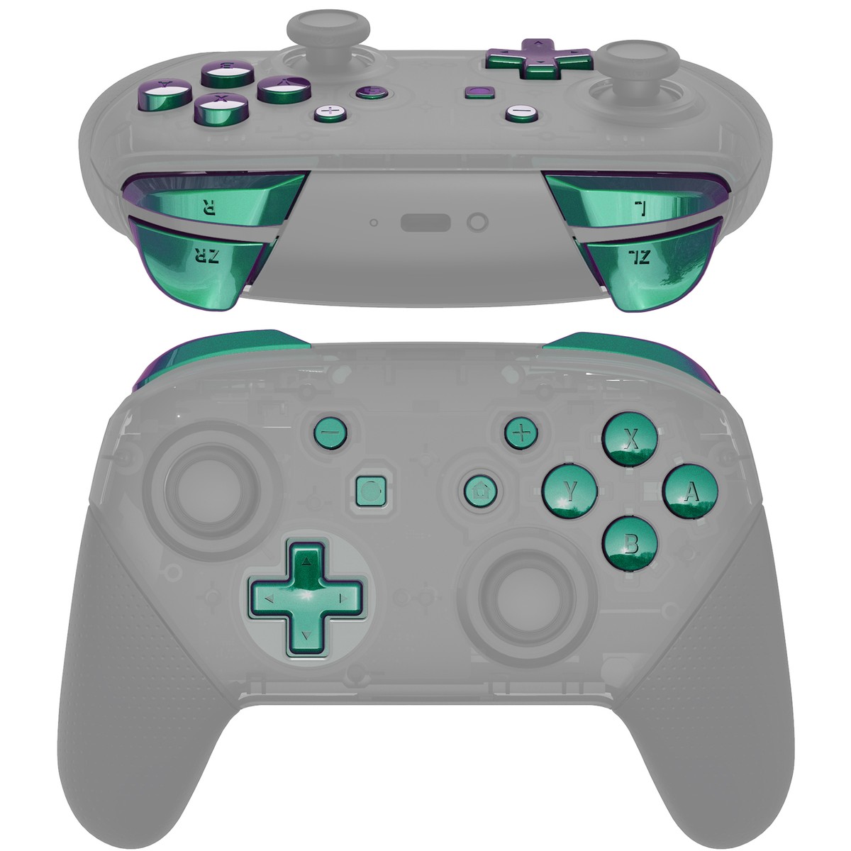 任天堂 純正プロコン クロームグリーン カスタム ボタン類、レバー新品 任天堂純正品】Nintendo Switch Proコントローラー」の人気商品