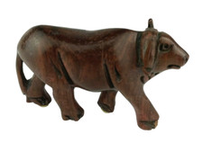 Hand Carved Wood Water Buffalo Animal Figurine