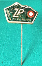 CROATIA  Mountaineering Trail  ZAGORJE - TRANSVERSAL  vintage pin badge KASUN