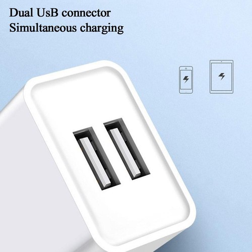 USB Wall Charger with Dual Port 2A 5V USB Plug, Power Adapter Charger 2024 - Photo 10 sur 13