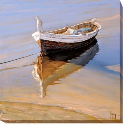 Barcas Descansando by Laporta Gallery-Wrap Canvas Giclee Art (24 in x 24 in)