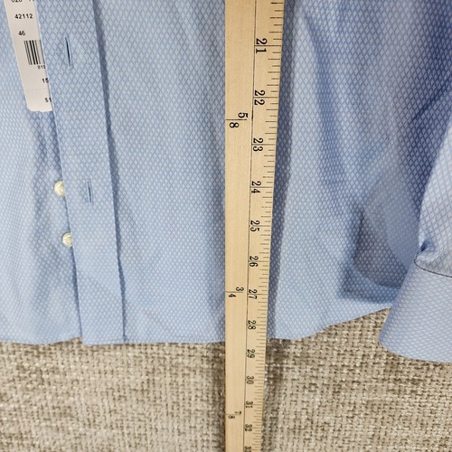 Brooks Brothers Milano Fit Dress Shirt Mens 15.5/34 Blue Diamond Print NEW - Picture 5 of 10