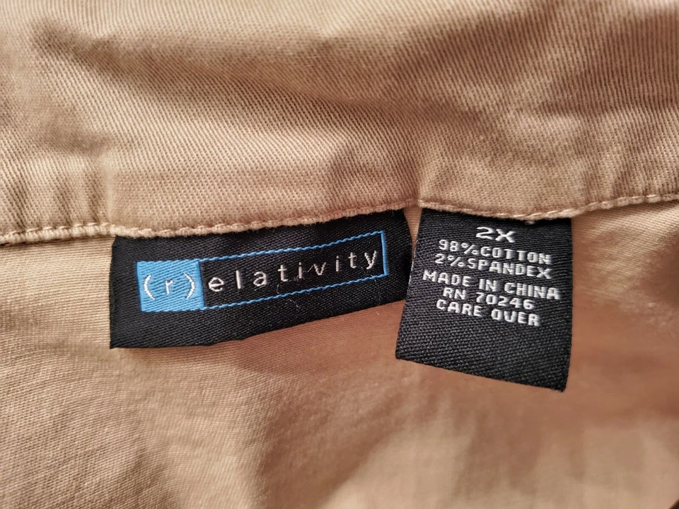 Relativity Womens Jacket Coat Size 2X Brown Jean - Image 2 of 4