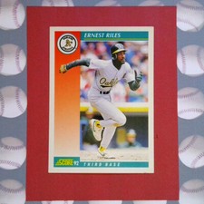 VTG MLB 1992 Score Baseball Card Oakland Athletics #222 Ernest Riles Third Base