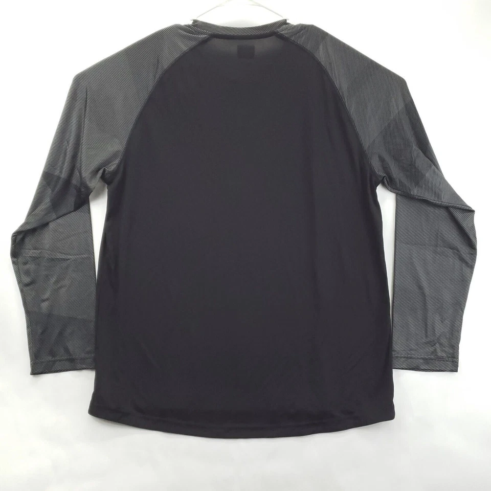 Majestic Indiana Pacers Paul George 衬衫男式 XL 黑色灰色 Raglan 长袖 — 第 2/4 张图片