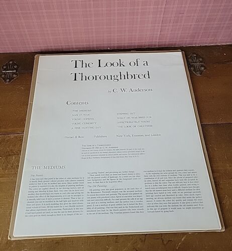 The Look of a Thoroughbred 8 Vntg Horse Prints C.W. Anderson Portfolio Man O War - Picture 2 of 24